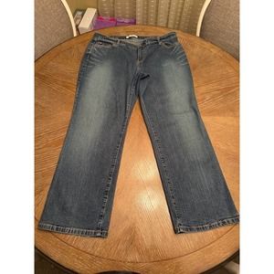 Womens Tommy Hilfiger Wide Leg Bootcut Classic Denim Blue Jeans Sz 20 TH Pocket
